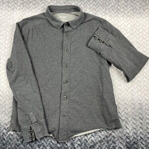 Rhone Shirt Mens Medium Gray Long Sleeve Button Up
